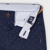 Bermuda In Cotone Stampato Blu con cintura Bambino Mayoral 3243B - MAYORAL - LuxuryKids