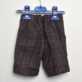 Bermuda in Misto Lana Bordeaux con Effetto a Quadretti Elegante Per Neonato Manuell&Frank MF2004N - MANUELL&FRANK - LuxuryKids