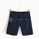 Bermuda In Twill Strech Di Cotne Blu Bambino Sarabanda J636 - SARABANDA - LuxuryKids