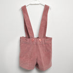 Bermuda in Velluto Elegante con bretelle Bordeaux Chiaro Per Bambino Paloma de la O SI8BM1B - PALOMA DE LA O - LuxuryKids