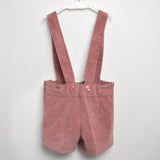 Bermuda in Velluto Elegante con bretelle Bordeaux Chiaro Per Bambino Paloma de la O SI8BM1B - PALOMA DE LA O - LuxuryKids