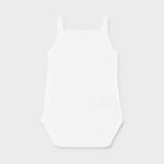 Body Con Bretelle Traforato Basico In Cotone Bianco Neonata MAYORAL 168B - MAYORAL - LuxuryKids