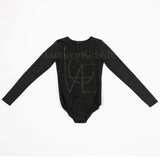 Body con Stampa e Maniche di Tulle Nero Bambina Fun&Fun FNJBD0395 - FUN&FUN - LuxuryKids