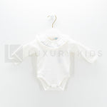 Body In Caldo Cotone Panna Con Collo Volant Neonati A&J 456 - A&J - LuxuryKids