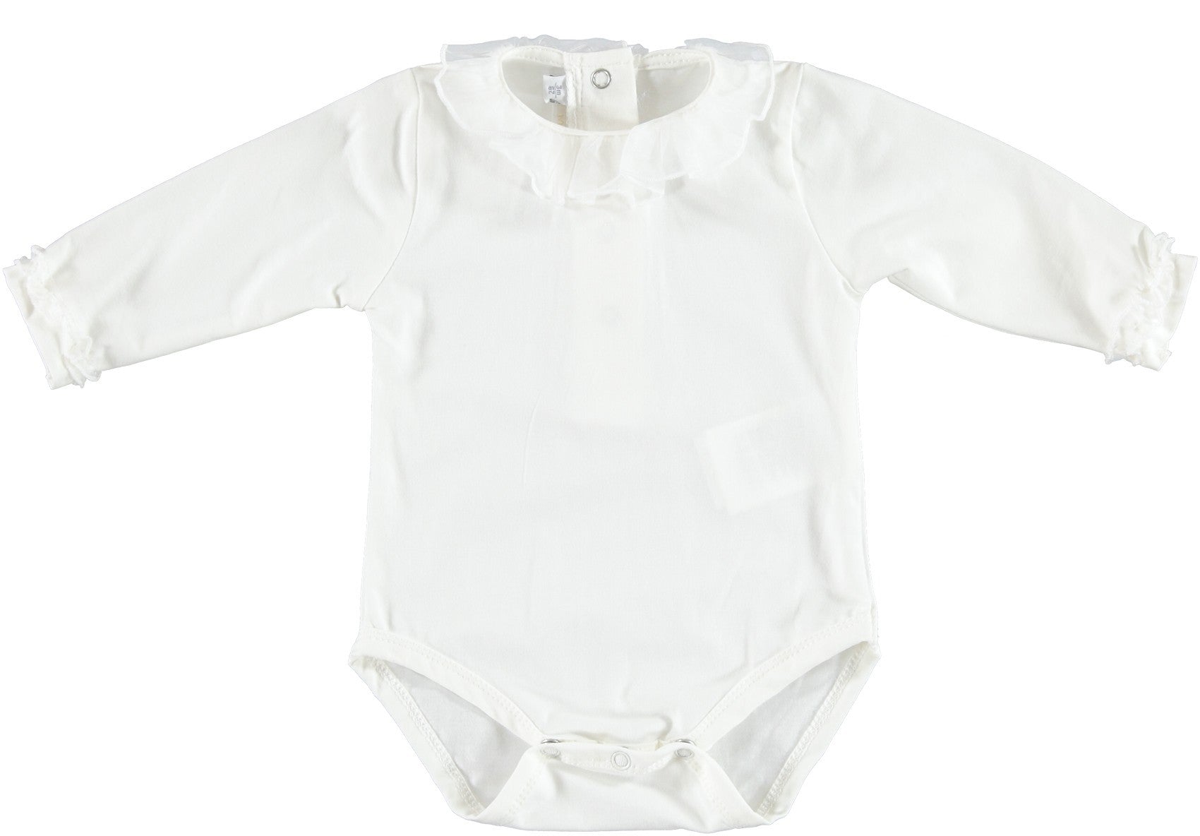 Body in licra con Colletto Neonata panna Minibanda W746 - MINIBANDA - LuxuryKids