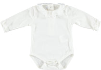 Body in licra con Colletto Neonata panna Minibanda W746 - MINIBANDA - LuxuryKids