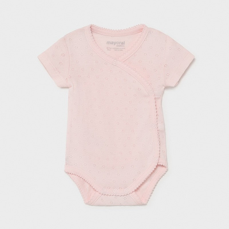 Body Mezza Manica Basic In Cotone Traforato Per Neonati MAYORAL 191B - MAYORAL - LuxuryKids
