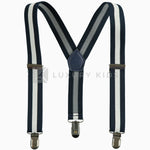 Bretelle Elastiche Regolabili Blu E Bianche Bambino Sarabanda J807 - SARABANDA - LuxuryKids