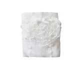 Calza in caldo cotone con  pizzo sul retro neonata panna STORY LORIS 13033 - STORY LORIS - LuxuryKids