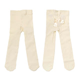 Calza in caldo cotone con rouches organza neonata panna STORY LORIS 13509 - STORY LORIS - LuxuryKids