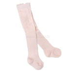 Calza in caldo cotone traforata Neonata Rosa STORY LORIS 13198R - STORY LORIS - LuxuryKids