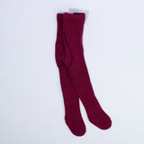 Calzamaglia In Caldo Cotone Traforata Bordeaux Neonati CARLOMAGNO 1031 - CARLOMAGNO - LuxuryKids