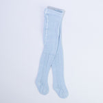 Calzamaglia In Caldo Cotone Traforata Celeste Neonato CARLOMAGNO 1031 - CARLOMAGNO - LuxuryKids