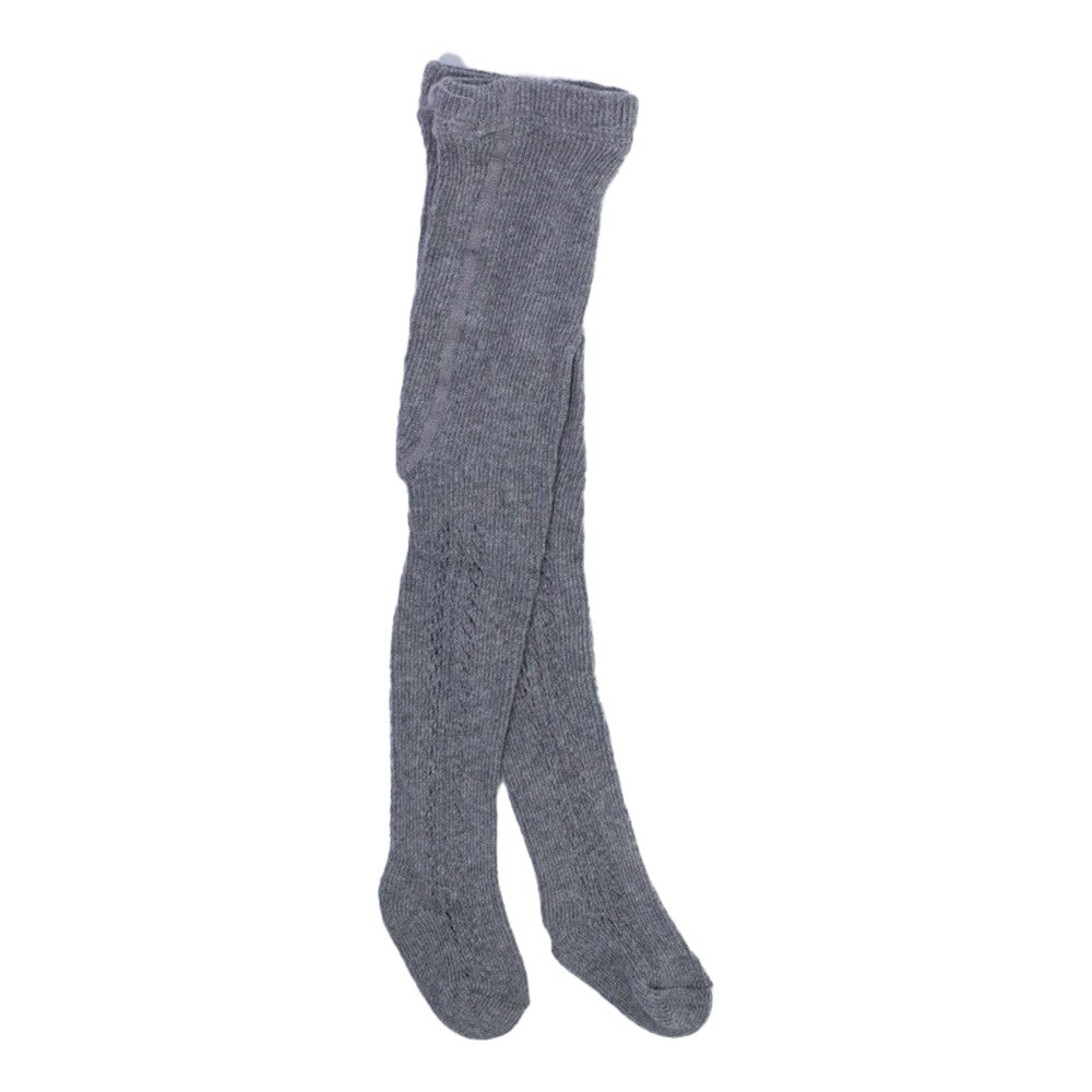 Calzamaglia In Caldo Cotone Traforata Grigio Scuro Neonati CARLOMAGNO 1031 - CARLOMAGNO - LuxuryKids