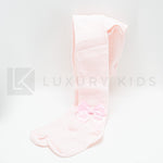 Calzamaglia Liscia In Caldo Cotone Con Fiocco In Raso Neonata Romboli BAT19 - ROMBOLI - LuxuryKids