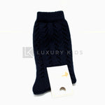 Calzettone Lungo Traforato In Caldo Cotone Blu Neonato Romboli BAL34 - ROMBOLI - LuxuryKids