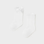 Calzini in Cotone Traforate Con Fiocco Rosso-Bianco Neonata MAYORAL 9368 - MAYORAL - LuxuryKids