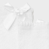 Calzini in Cotone Traforate Con Fiocco Rosso-Bianco Neonata MAYORAL 9368 - MAYORAL - LuxuryKids