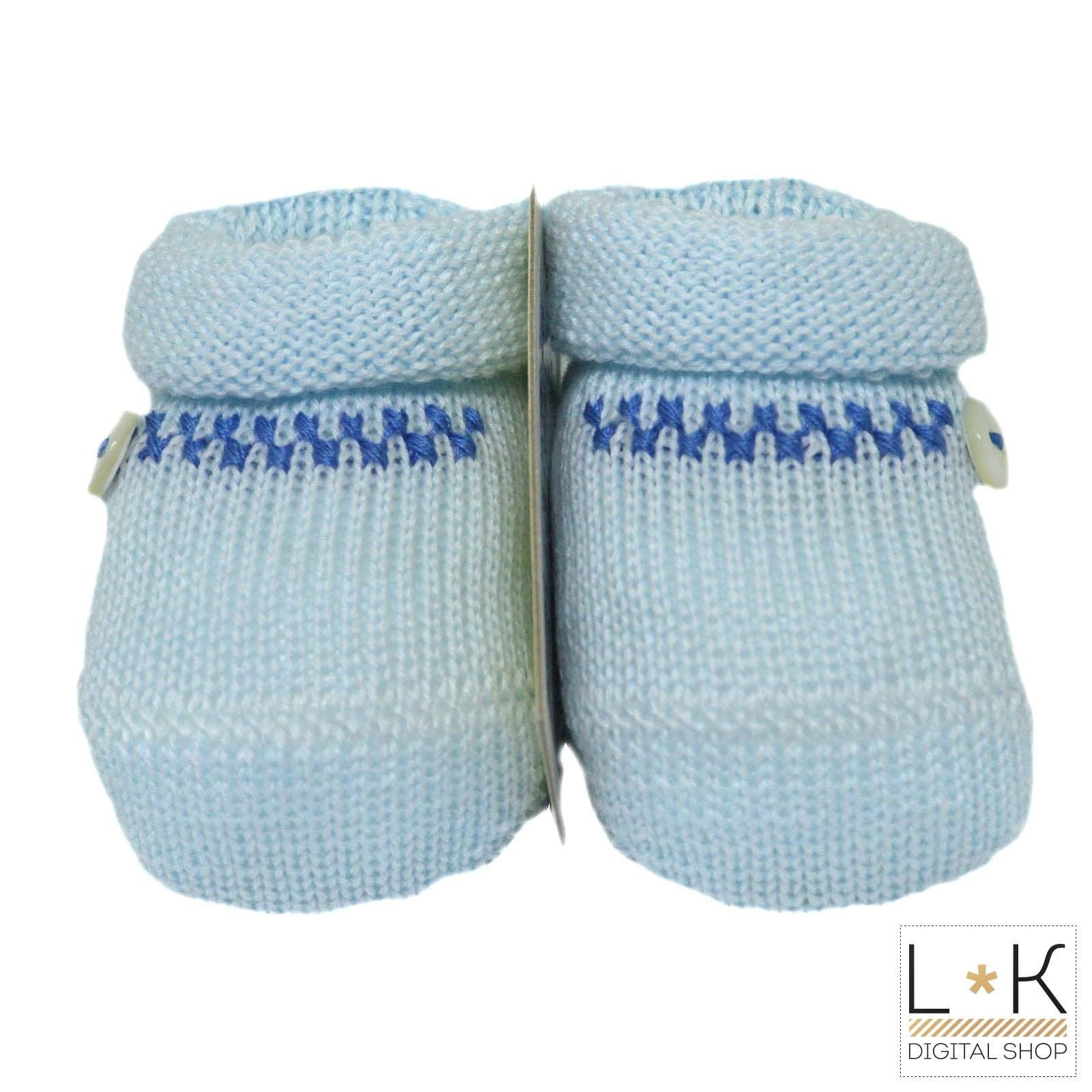 Calzini scarpetta caldo cotone nascita corredino Neonato celeste IVORY 42462 - IVORY - LuxuryKids