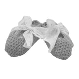 Calzini scarpetta con Fiocco Stelle Grigio Unisex Taglia Unica Neonati - PALOMA DE LA O - LuxuryKids