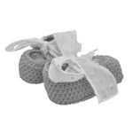 Calzini scarpetta con Fiocco Stelle Grigio Unisex Taglia Unica Neonati - PALOMA DE LA O - LuxuryKids