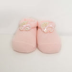 Calzini scarpetta in lana e carrozzina in pannolencio Neonata Rosa STORY LORIS 4921R-00 - STORY LORIS - LuxuryKids