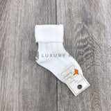 Calzino Corto In Cotone Con Motivo Trecce Neonato ROMBOLI BEC13 - ROMBOLI - LuxuryKids