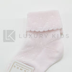 Calzino Corto In Cotone Con Risvoltino Neonato-a ROMBOLI 5065 - ROMBOLI - LuxuryKids