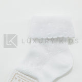 Calzino Corto In Cotone Con Risvoltino Neonato-a ROMBOLI 5065 - ROMBOLI - LuxuryKids