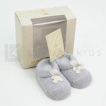 Calzino Scarpetta In 100% lana vergine Con Applicazione Di 2 Orsetti Neonato Story Loris 3703 - STORY LORIS - LuxuryKids