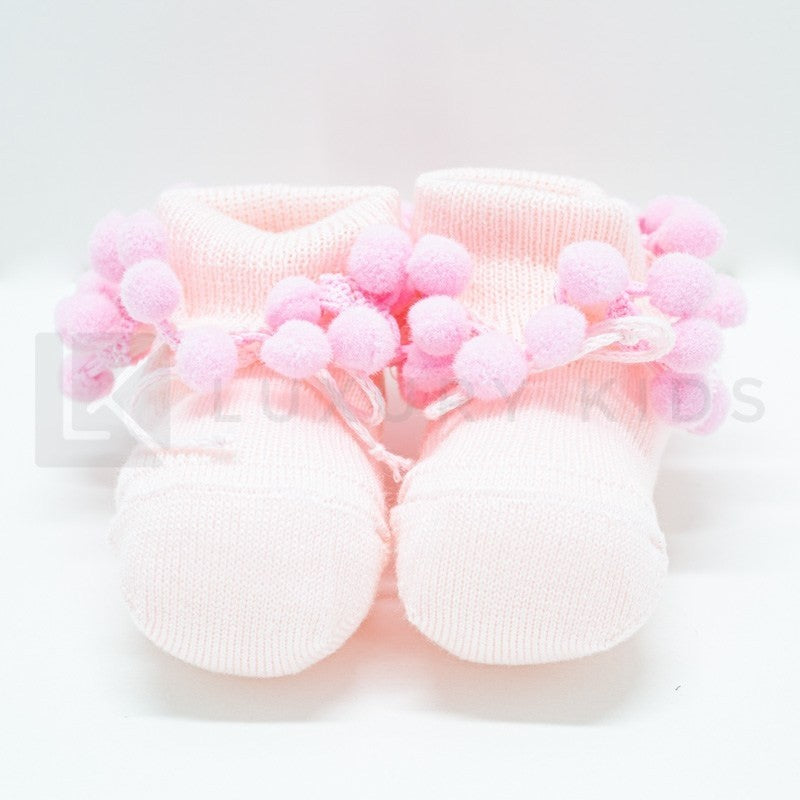 Calzino Scarpetta In Caldo Cotone Con Applicazione Neonata ROMBOLI AS71 - ROMBOLI - LuxuryKids