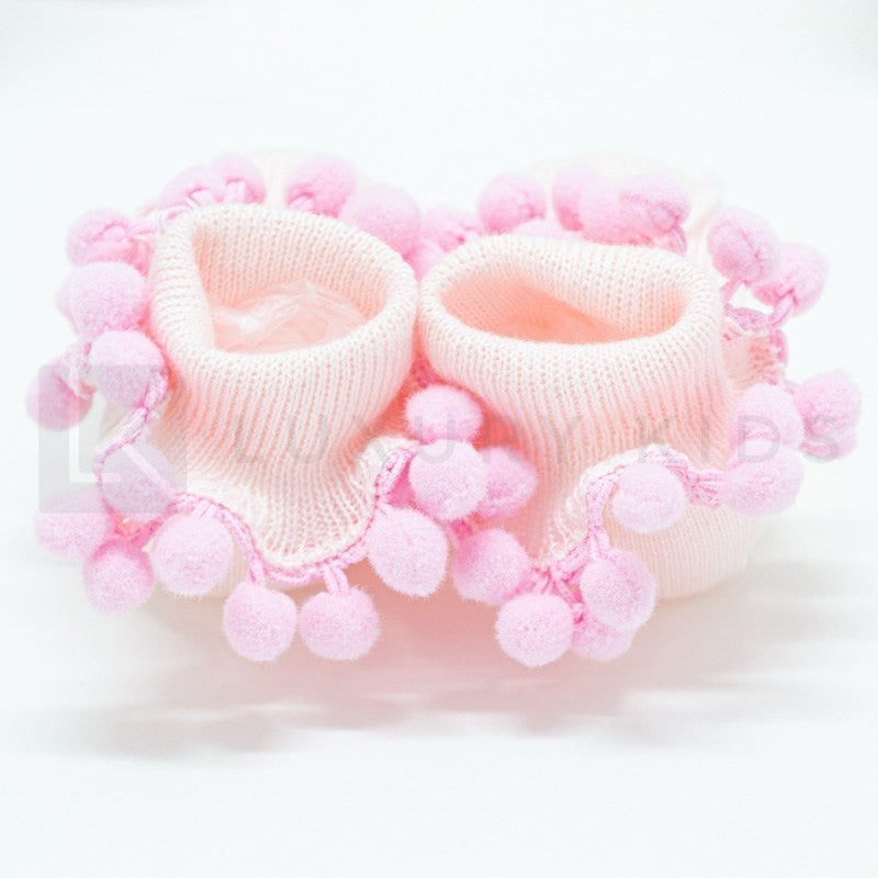 Calzino Scarpetta In Caldo Cotone Con Applicazione Neonata ROMBOLI AS71 - ROMBOLI - LuxuryKids