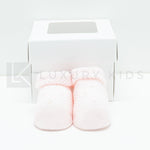 Calzino Scarpetta In Pura Lana 100% Ricamate A Mano Rosa Neonata Primodi' Bebe' 107.10 - PRIMODI' BEBE' - LuxuryKids