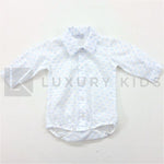 Camicia A Body Bianca Con Fantasia Plumetil Azzurra Manuell&Frank MF3081I - MANUELL&FRANK - LuxuryKids