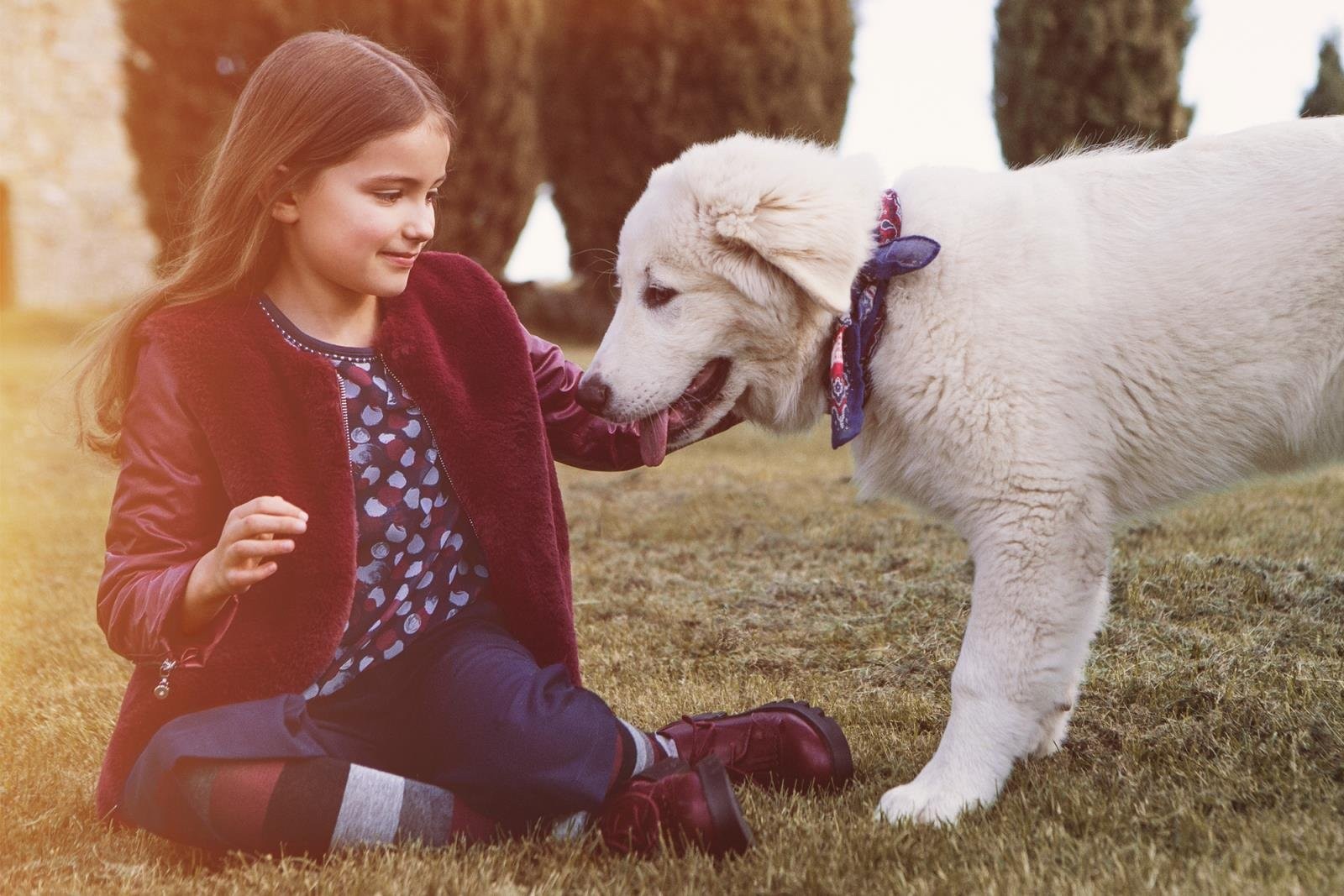 Camicia a Pois Bambina Blu-Rosso Sarabanda R473 - SARABANDA - LuxuryKids