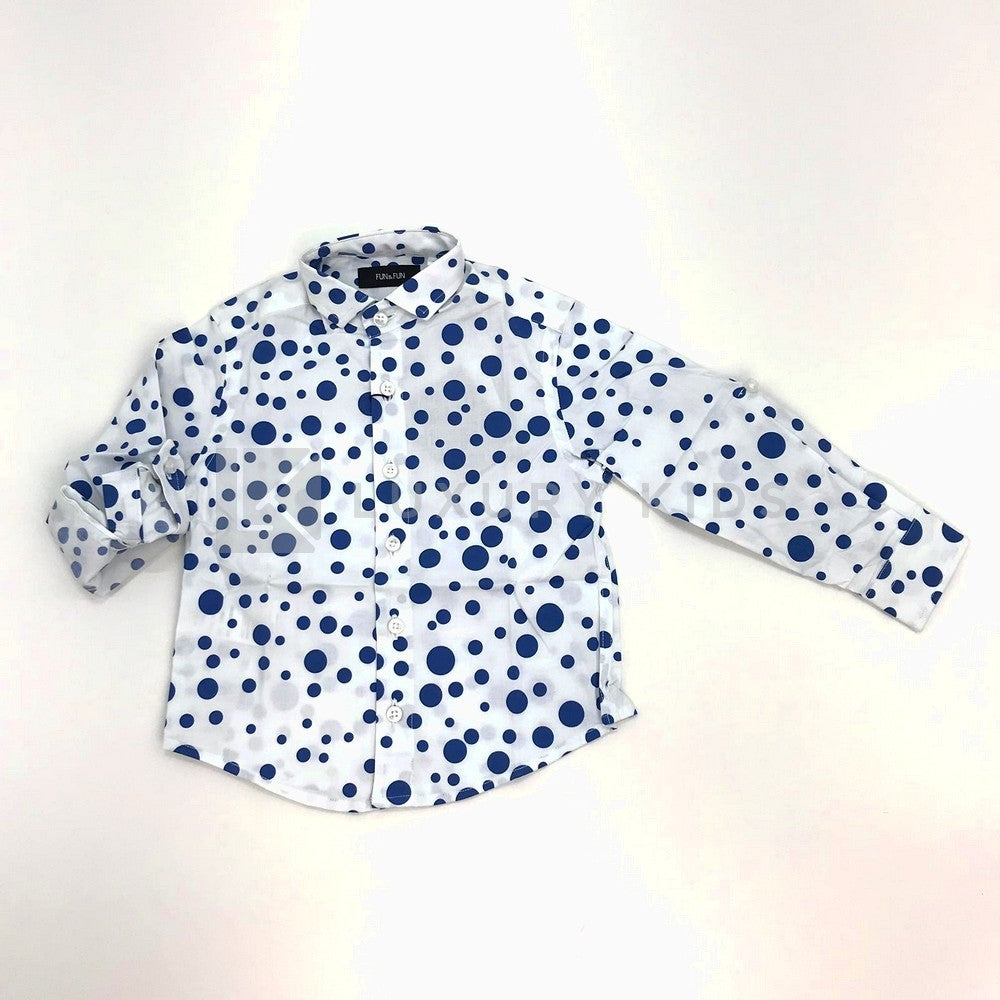 Camicia a Pois Bambino Fun&Fun FNMBSH6955 - FUN&FUN - LuxuryKids