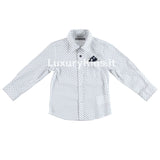 Camicia a Popeline Strech Fantasia Pois Neonato Sarabanda V111 - SARABANDA - LuxuryKids