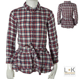 Camicia a Quadretti Bambina Take Two C00536 - TAKE TWO - LuxuryKids