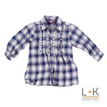 Camicia a Quadretti Blu Neonata Sarabanda F201 - SARABANDA - LuxuryKids