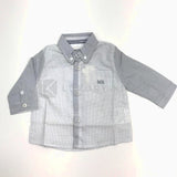Camicia a Quadretti Neonato grigio Minibanda E649 - MINIBANDA - LuxuryKids