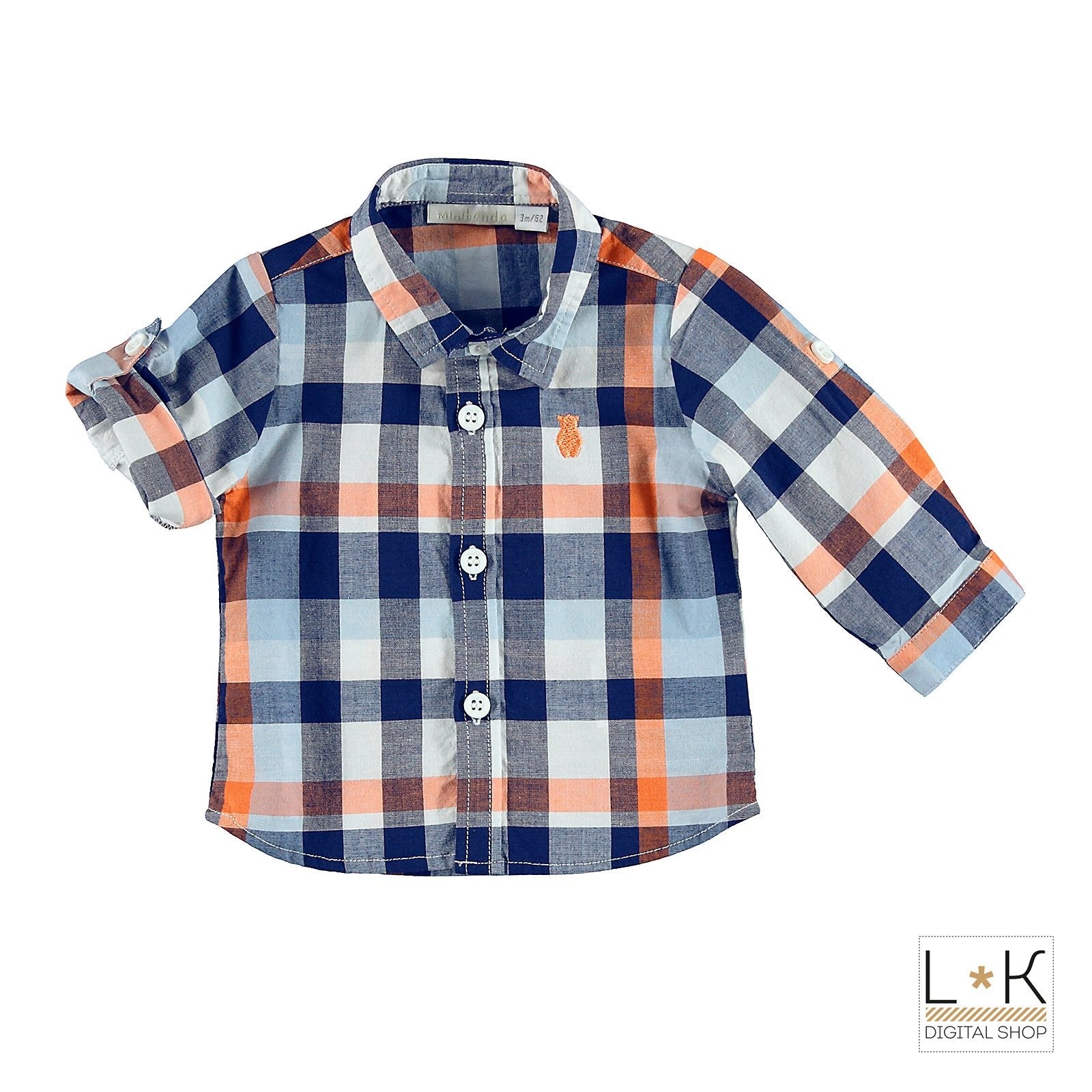 Camicia a Quadretti Neonato Minibanda S615 - MINIBANDA - LuxuryKids