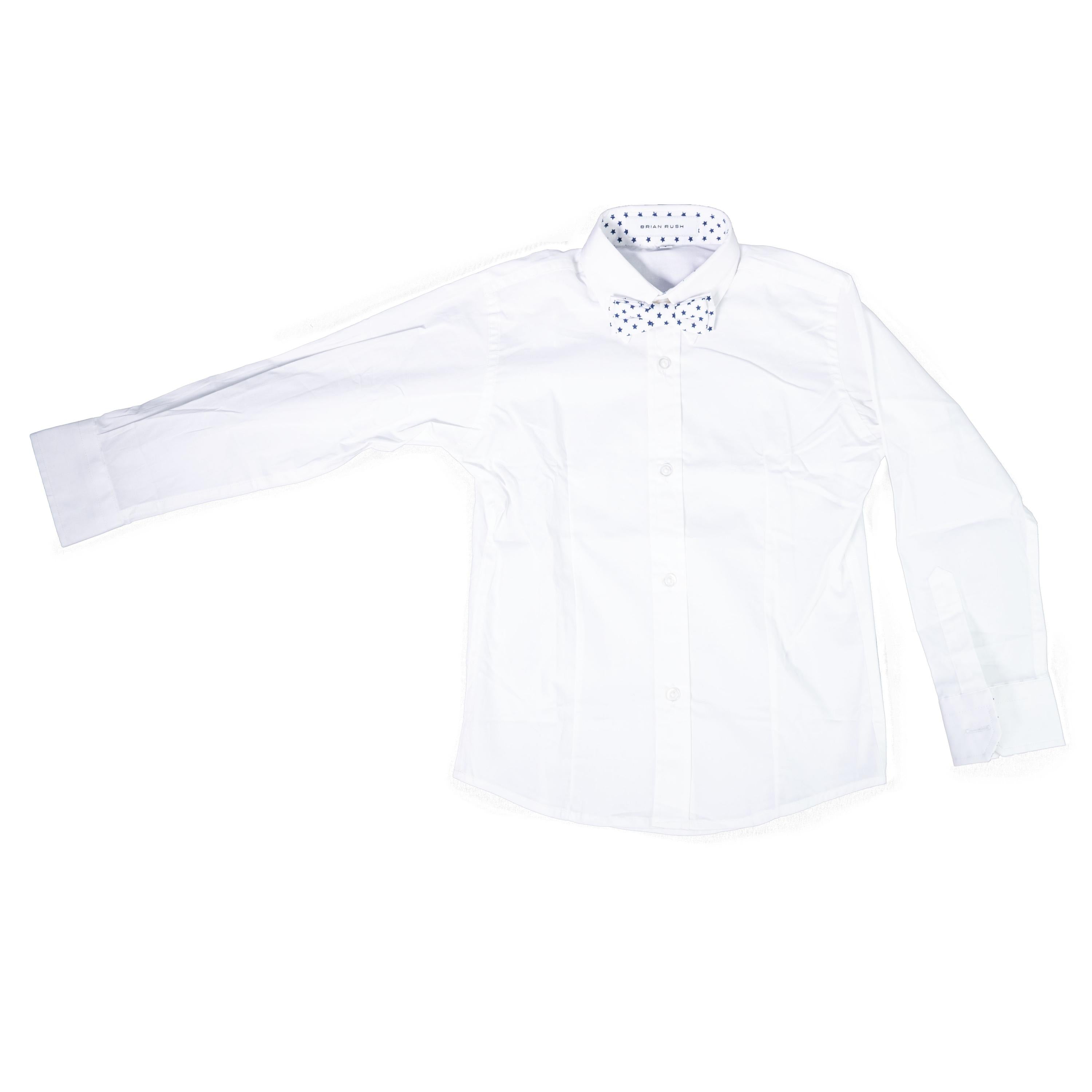 Camicia a Tinta Unita con Papillon incluso Bambino Brian Rush JVBIANCO - BRIAN RUSH - LuxuryKids