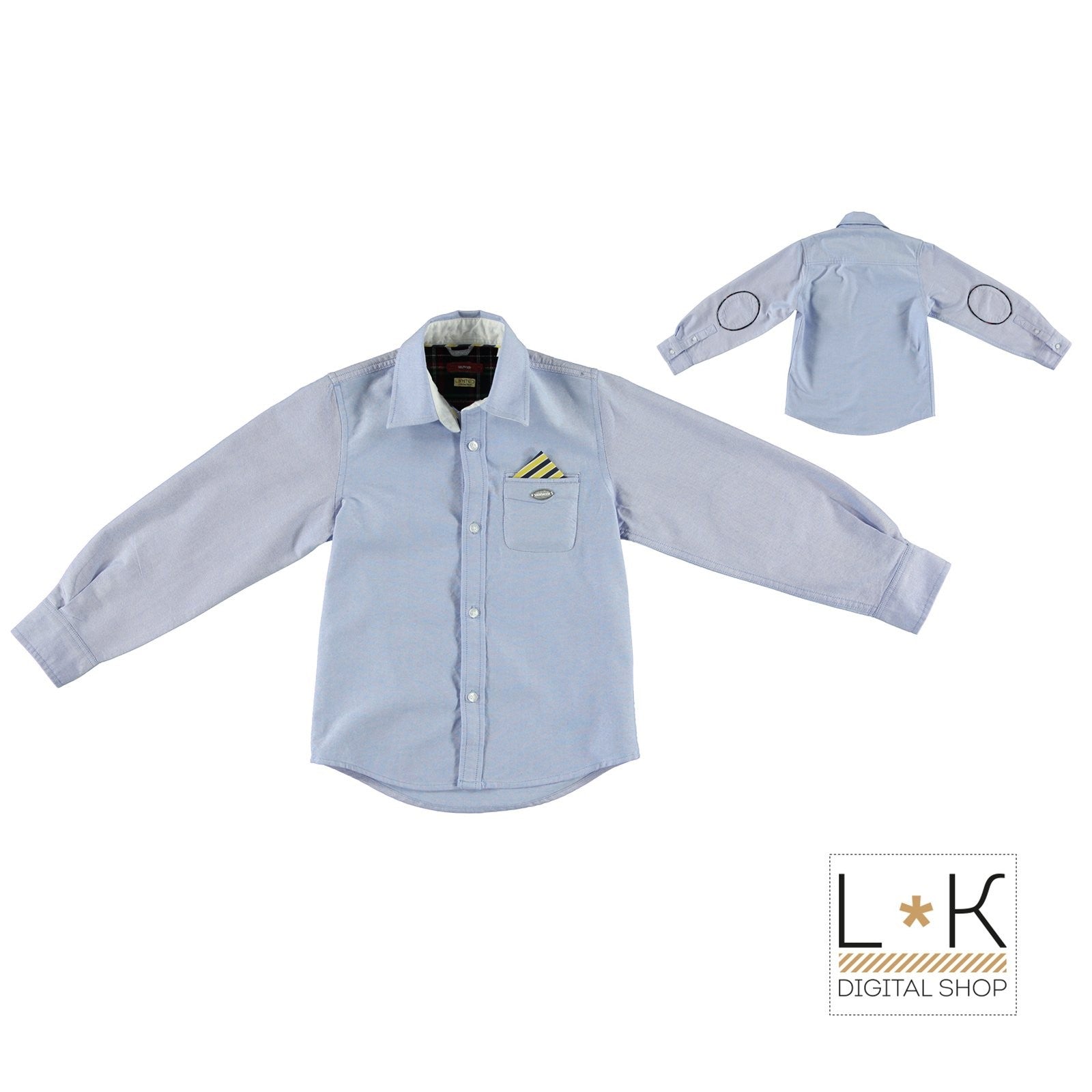 Camicia a Tinta Unita con Pochette Bambino Sarabanda N318 - SARABANDA - LuxuryKids
