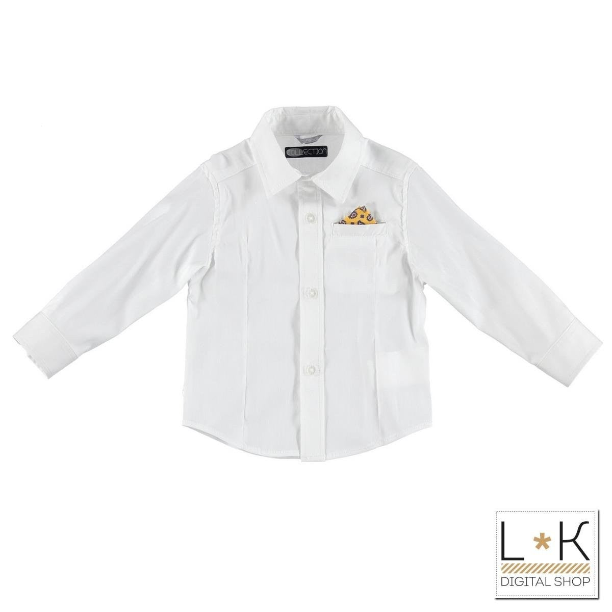 Camicia a Tinta Unita con Pochette Bambino Sarabanda T110 - SARABANDA - LuxuryKids