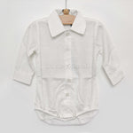Camicia Body in Caldo Cotone Bianco con Micro Ricami Per Neonato Manuell & Frank MF3020I - MANUELL&FRANK - LuxuryKids