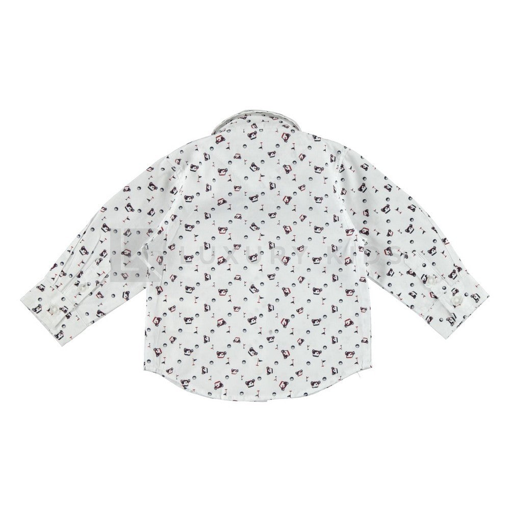 Camicia con stampa Bambino Sarabanda R115-01 - SARABANDA - LuxuryKids