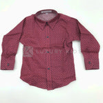 Camicia Corallo con Macro Fantasia Bambino Brian Rush BR00715C - BRIAN RUSH - LuxuryKids