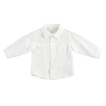 Camicia Elegante Bianco con Taschino Laterale Neonato Minibanda V627 - MINIBANDA - LuxuryKids