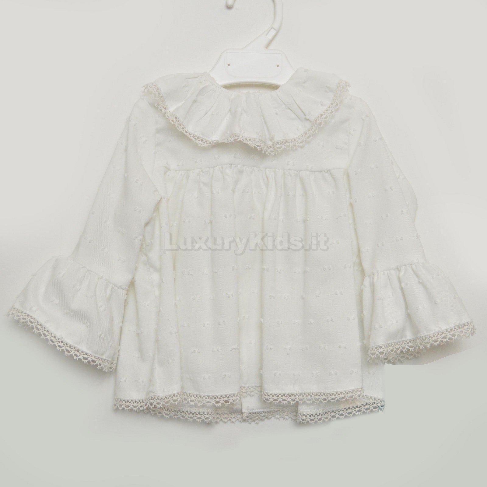 Camicia elegante chic Bianco latte Bambina  TARTALETA A3910 - TARTALETA - LuxuryKids