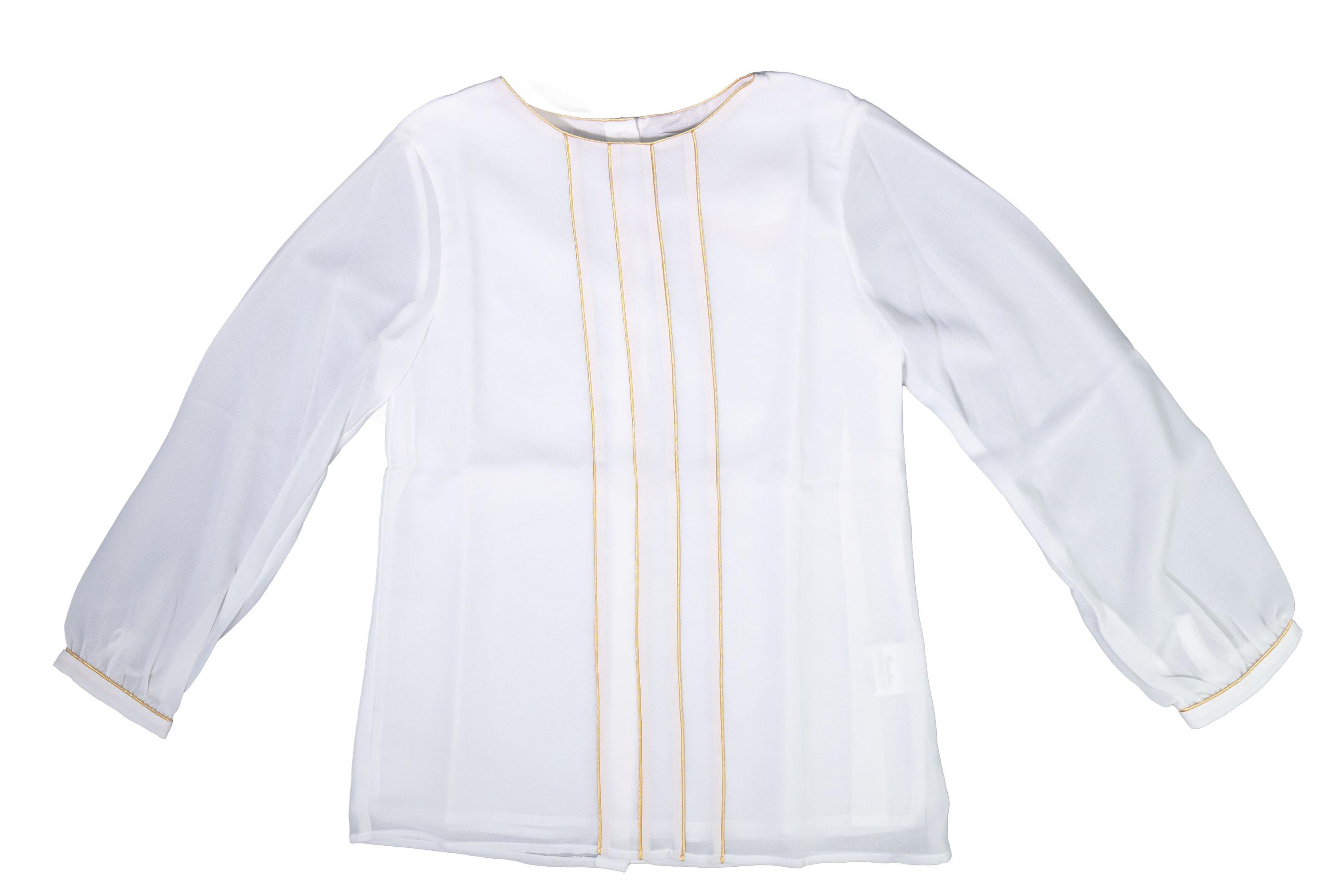 Camicia elegante in seta neonata panna PATACHOU 2333938 - PATACHOU - LuxuryKids